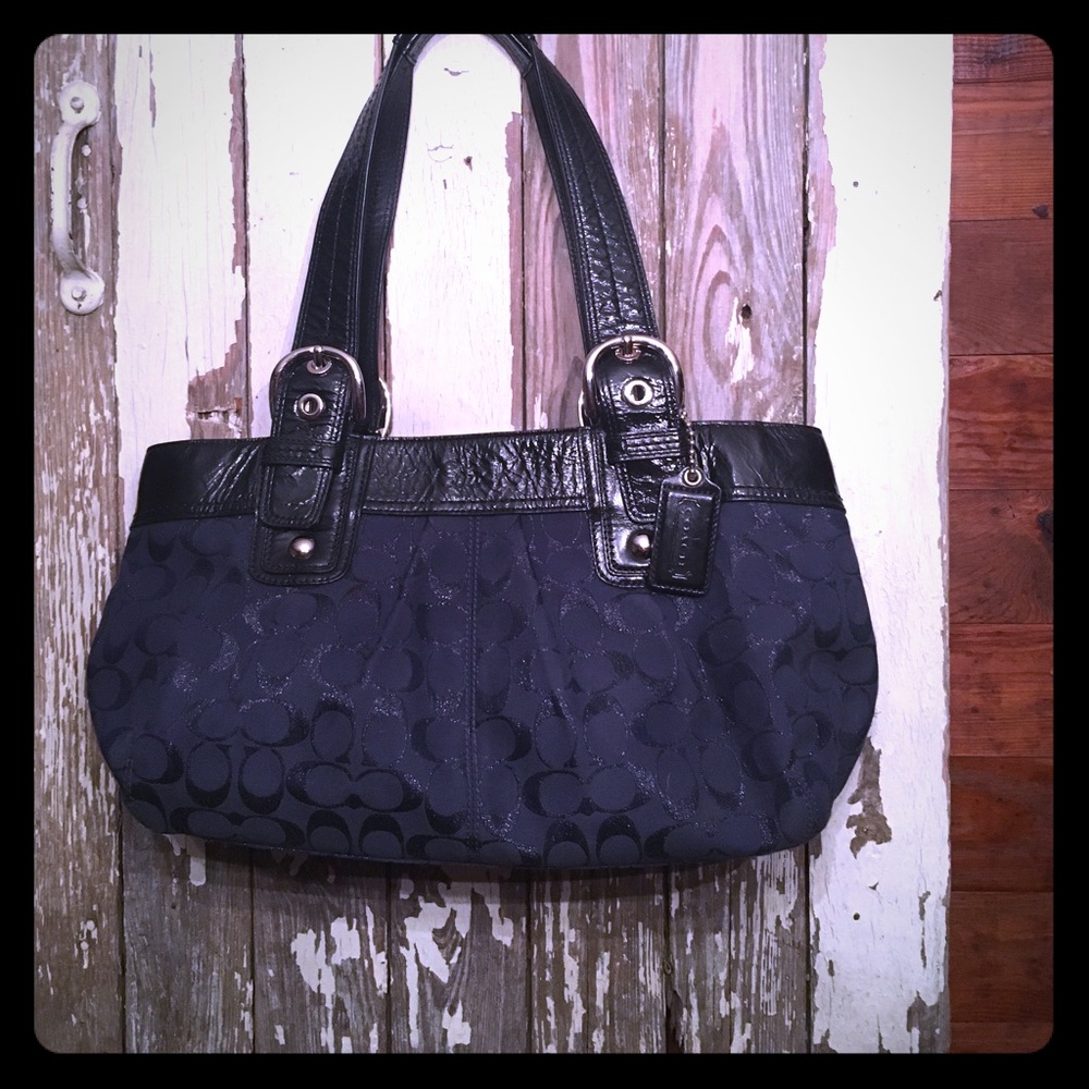 Navy & Black Coach Purse